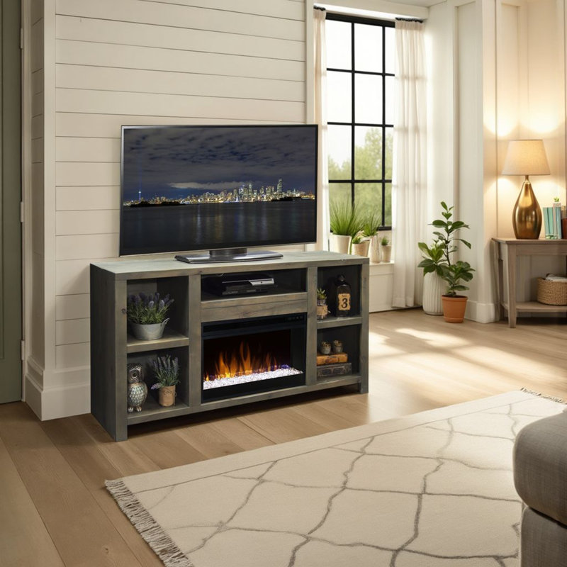 Meuble télé avec foyer électrique de 62 po pour téléviseur de 70 po ou moins Columbia