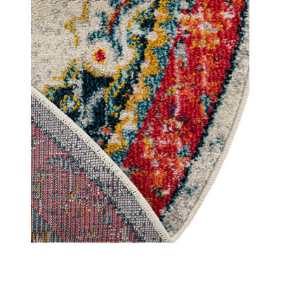 Galyean Abstract Ivory/Orange Rug