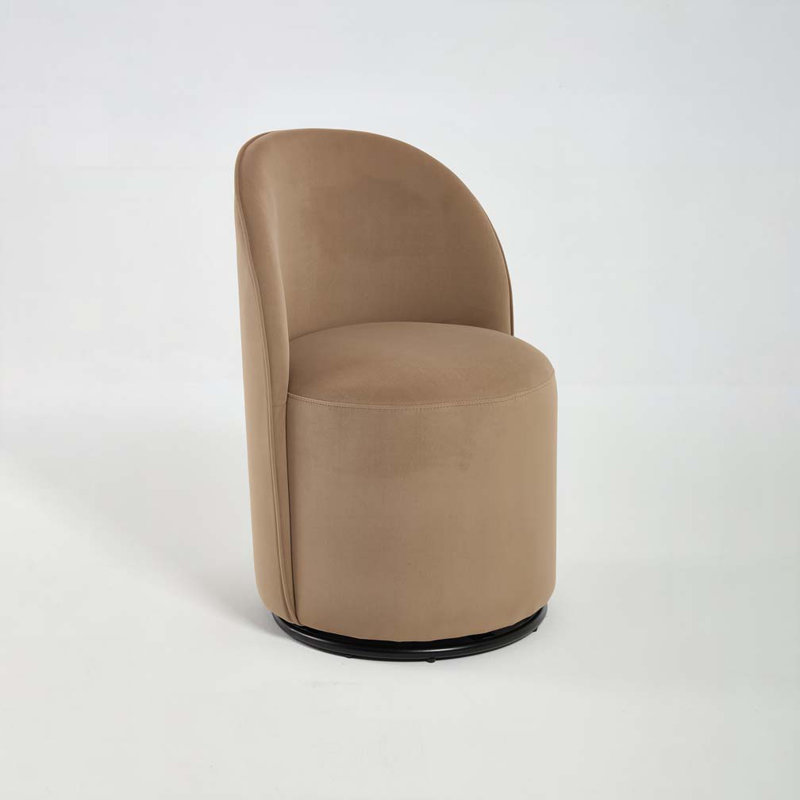 Chaise pivotante en velours 360 degrés, Brun