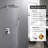 Luxurious Rainfall Shower System Metal Modern Finish Home Spa Experience