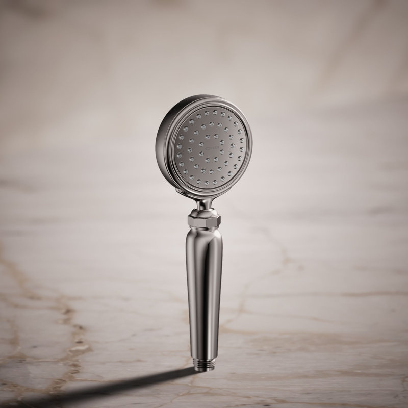 Artifacts Full/Standard Handheld Shower Head with Katalyst Air Induction Spray, Vibrant Brushed Moderne Brass, 1.75 GPM
