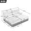 Causeuse modulaire en velours l 76,6 po Geneveve avec 2 repose-pieds, conception capitonnée, jupe à franges-705666624