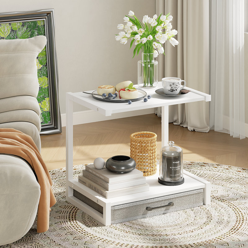 Étagère de rangement à 3 niveaux avec tiroir, organisateur multifonctionnel compact pour la chambre à bureau à domicile