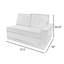 Causeuse modulaire Jeni RAF, 2 coussins, 58 po, bois massif, banc-102957909