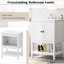 Meuble-lavabo moderne en bois massif et élégant lavabo en céramique blanc avec base