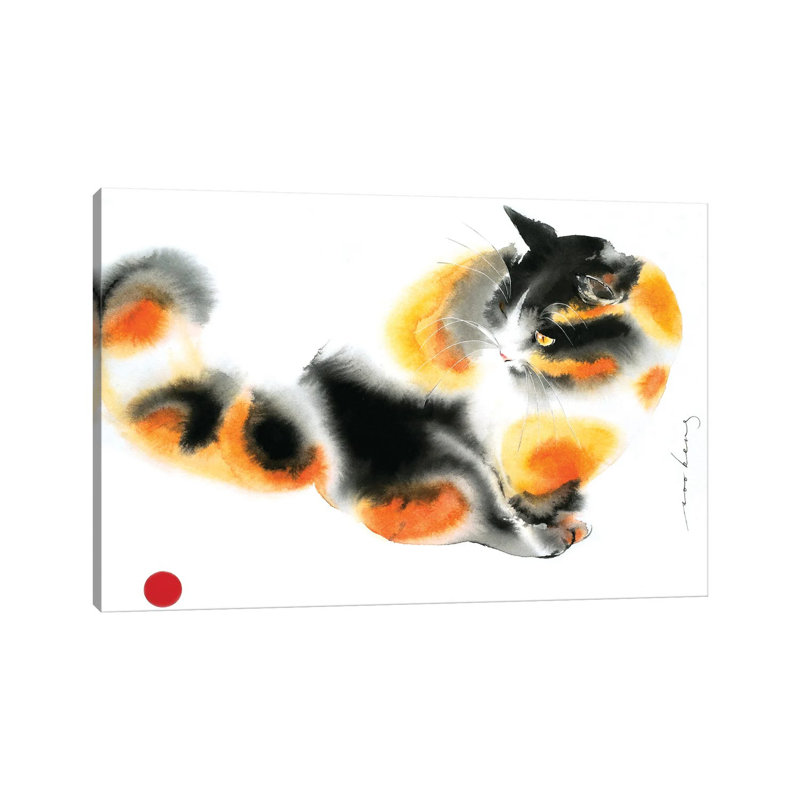 Gingery Cat by Soo Beng Lim - Wrapped Canvas Print, 30.48cm H x 45.72cm W x 1.905cm D