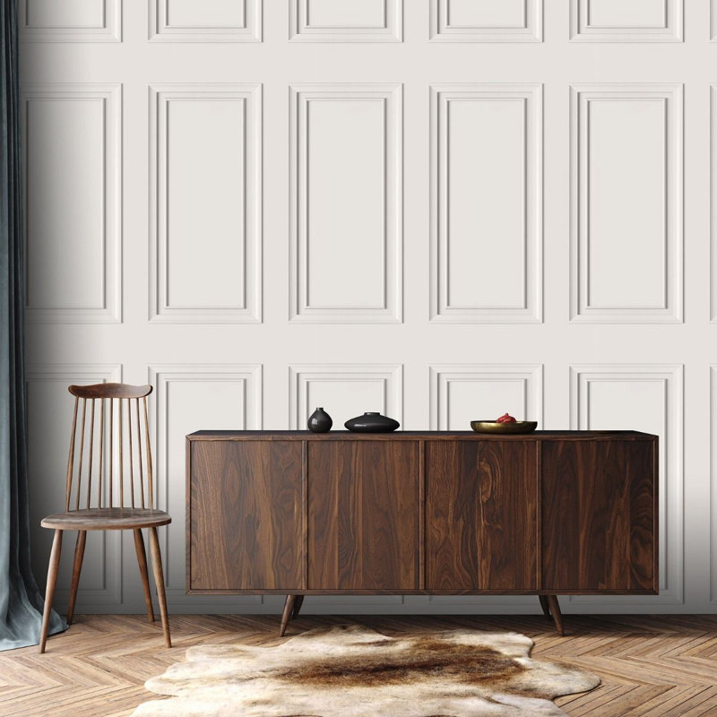 Kornagay Wood Wallpaper, Off White