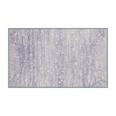 Machine Washable Blue Area Rug