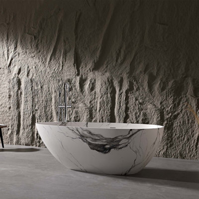 59" Solid Surface Freestanding Bathtub