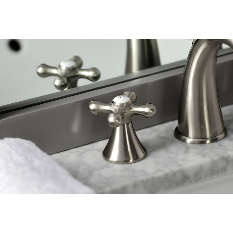 Robinet de salle de bain espacé Kingston, Nickel brossé