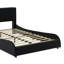 Luxurious Faux Leather Upholstered Platform Bed With Thickened Headboard, Bluetooth Speakers And RGB LED Light-1262582057-1262582059