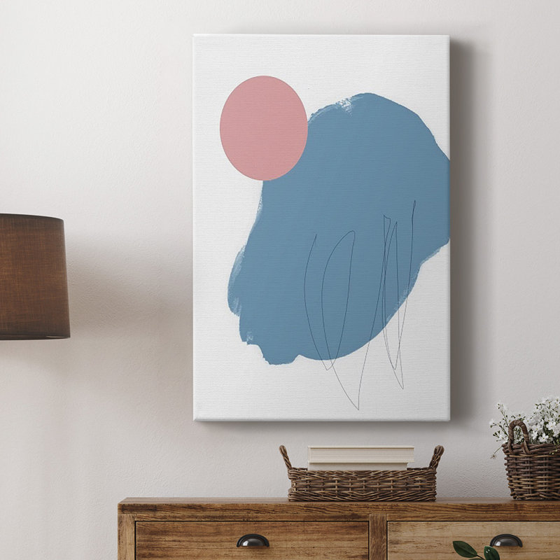Élémentaire abstrait I, toile tendue avec châssis de qualité supérieure - prête à être accrochée, H 27 po x l 18 po x P 1 po