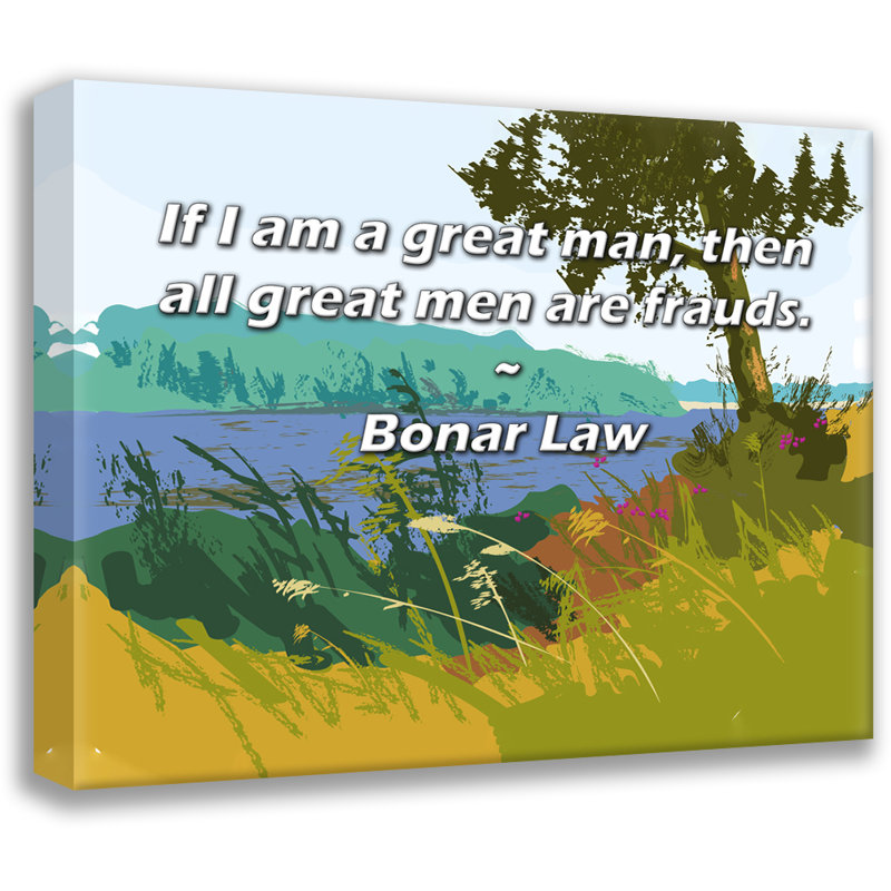 «Artsy Quote» par Bonar Law, toile tendue avec châssis, H 17 po x l 24 po