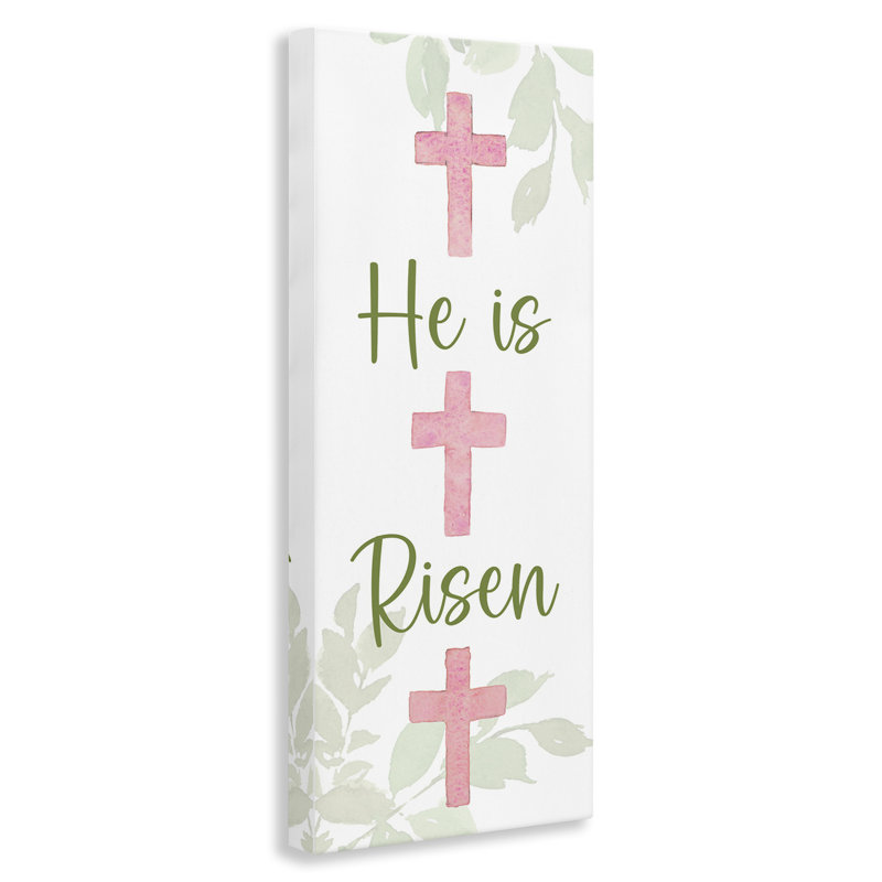 «He Is Risen Proverb», art mural sur toile par Lanie Loreth, H 30 po x l 13 po