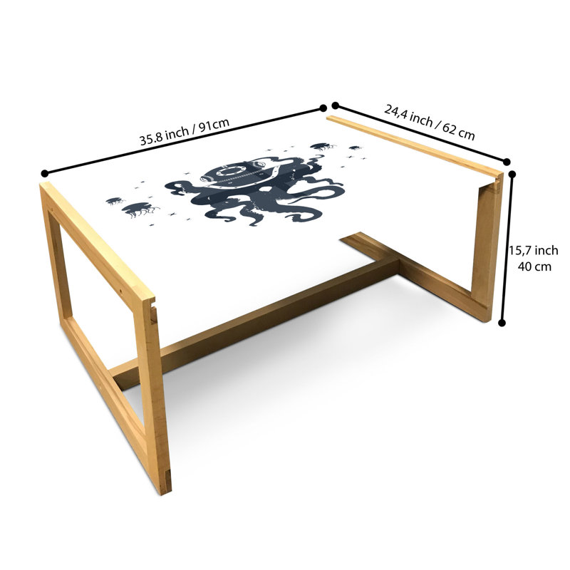 Jaloliddin Sled Coffee Table, 90cm H x 62cm W x 40cm D