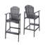 Tabourets de bar d'extérieur en bois d'acacia Adirondack-130493922