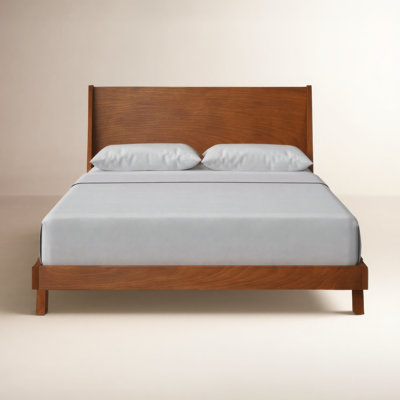 Juno Solid Wood Wingback Bed