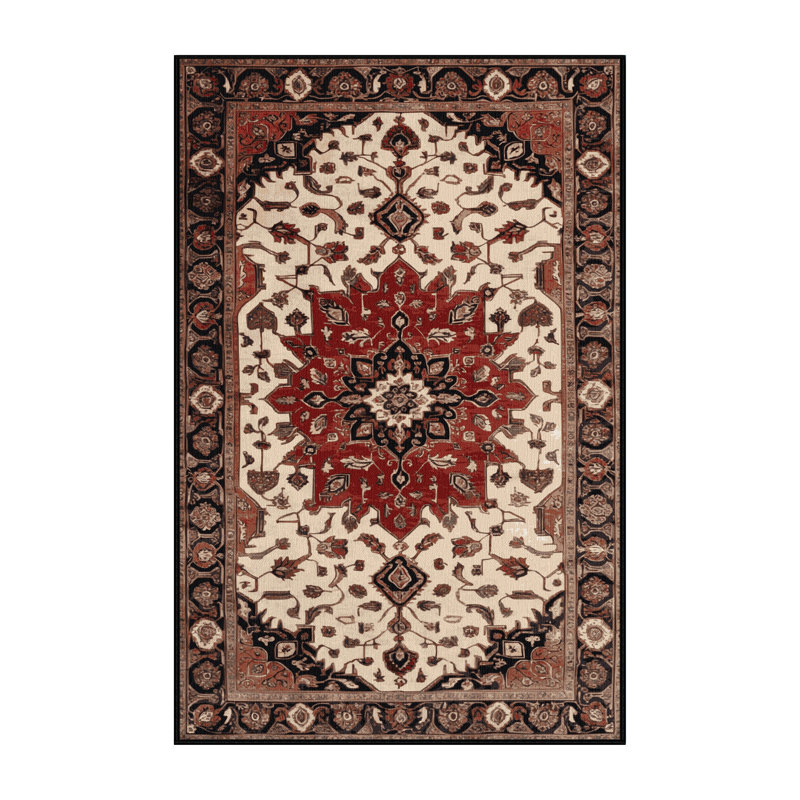 Tapis brun lavable à la machine, Rectangulaire 2 pi x 3 pi