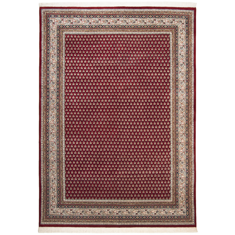 Haque Hand-Knotted Wool Red Rug