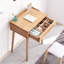 Commode commode bistro 100% solide table de bureau commode de table accessoires de commode compacte largeur de rangement 60 cm tiroir de rangement naturel bois naturel
