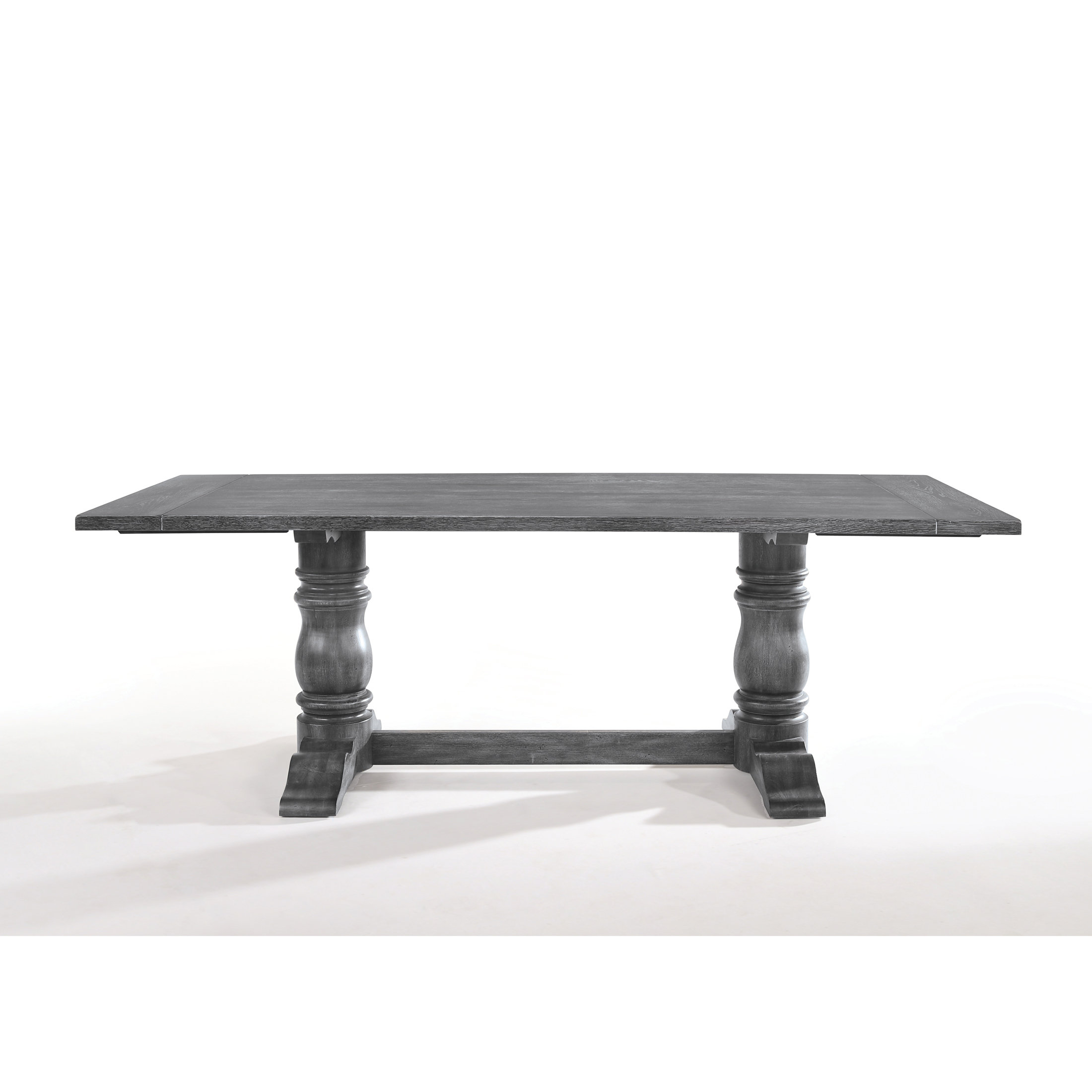One Allium Way Leventis Rustic Weathered Grey Dining Table - Wayfair Canada