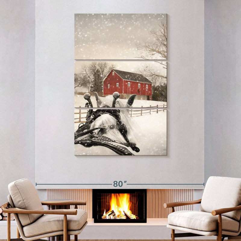 Lilie Winter Ride, 74" H x 48" W