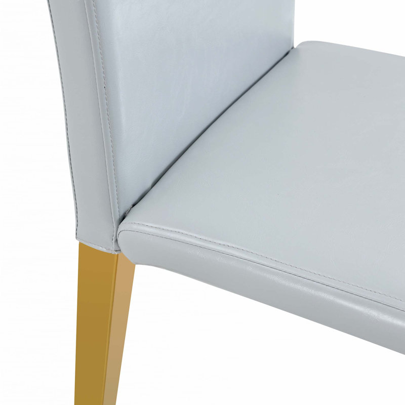 Chaises de salle à manger en lin, 4, Doré