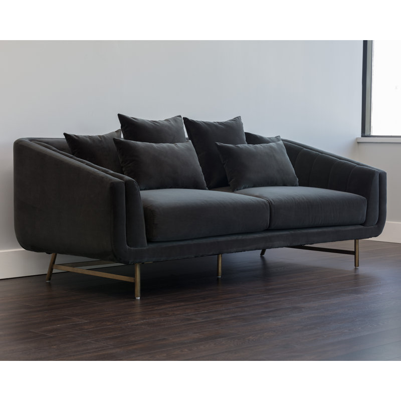 Veera Velvet Sofa, Black