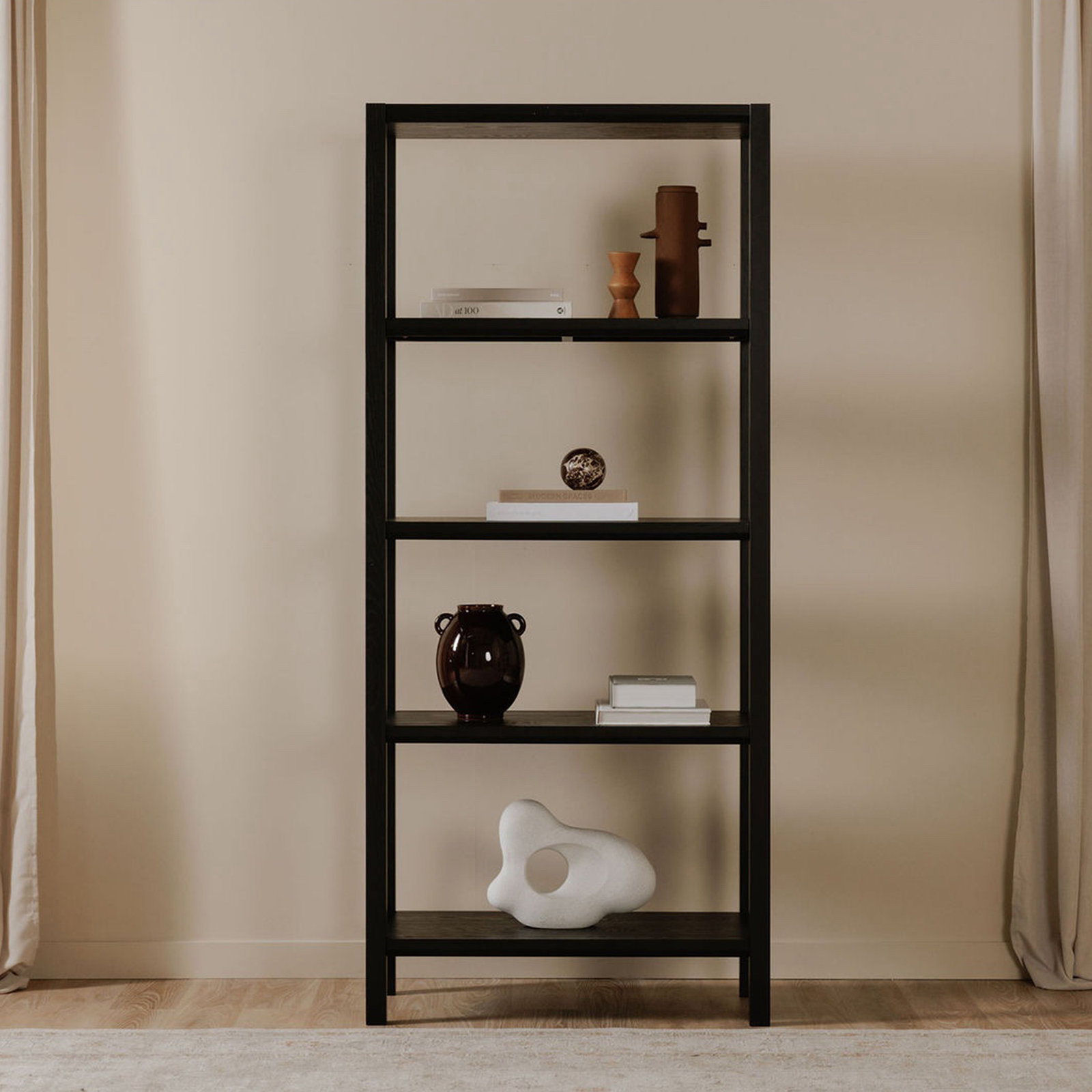 Voss 35" Bookcase, Black