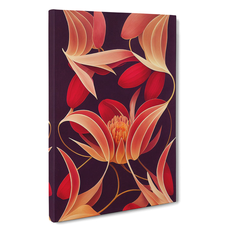 Charming Flowers - Wall Art, Wrapped Canvas, 50cm H x 35cm W x 3cm D, No Matte
