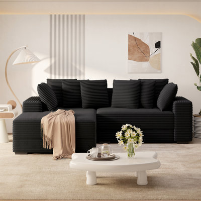 Sectional Sofa Couches with L-Shape Chaise, 111