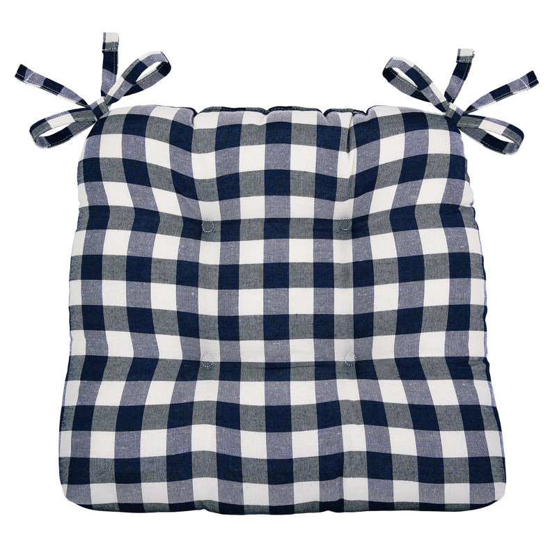 Outdoor 3'' Dining Chair Chair Pad, Navy