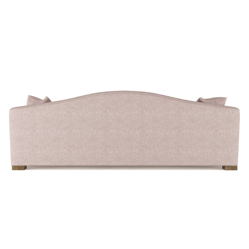Horatio Camelback Taper Curved-Arm Sofa, 33" H x 84" W x 40" D, Weathered, Plush Velvet Blush