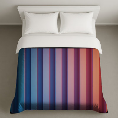 Blue Pink Vertical Stripes Duvet Covers