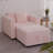 Pink 44.9" Modular - Comfortable Living Area Design. Solid Wood & High Sponge. Washable Cushions. Hydraulic Lift Storage. Modern For Home. 2 Seating Option. Materials. Contemporary