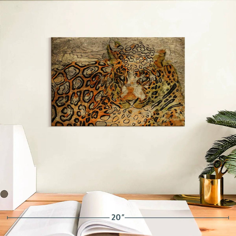 Brampt Wild Cat Skin, 8" H x 12" W