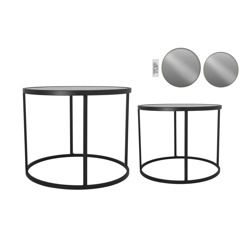 Miroir de fer en métal noir