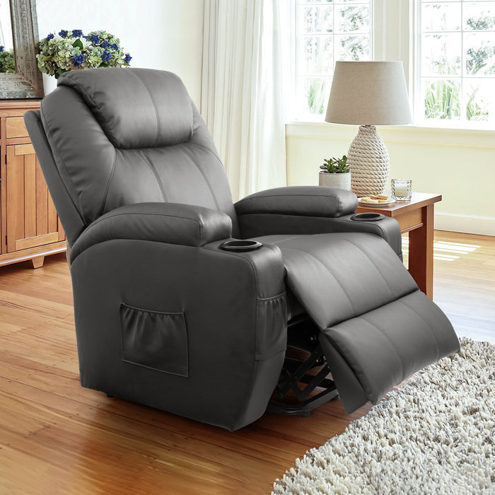 Latitude Run Faux Leather Power Lift Recliner Chair