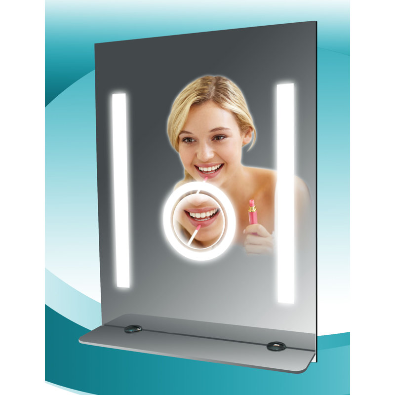 Miroir de salle de bain à tablettes sans cadre à grand brouillard steamspa