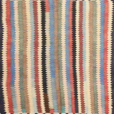 Brun contemporain/vert/Tapis décoratif bleu