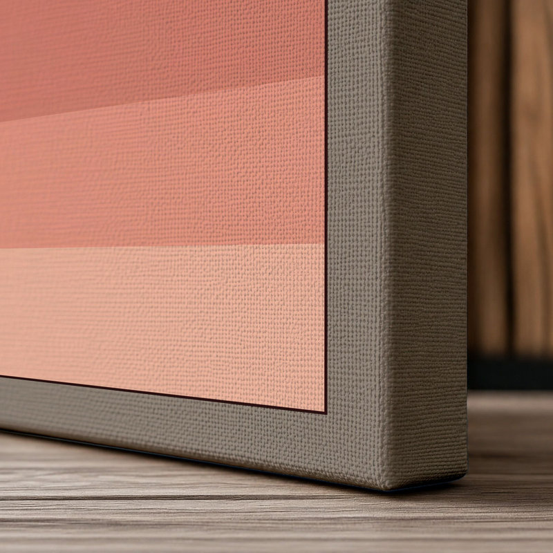 Warm Gradient Progression Minimalist - Wrapped Canvas, 30x20 - 76.2 x 50.8 cm, Taupe Border