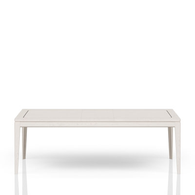 Expandable Leg Tablewith Metal Inlay - Vanilla
