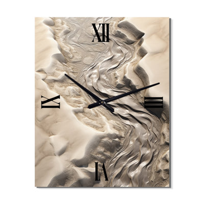 Horloge murale moderne Desert Rivers III