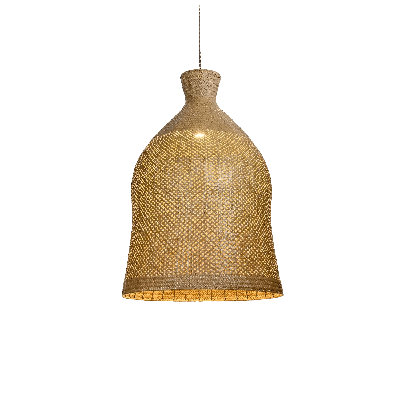 Hoguet Bloom 24" Natural Rattan Pendant