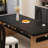 Modern simple black solid wood dining table set-109704464