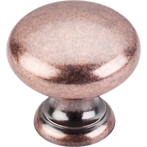 Mushroom 1 1/4" Diameter Round Knob, Antique Copper