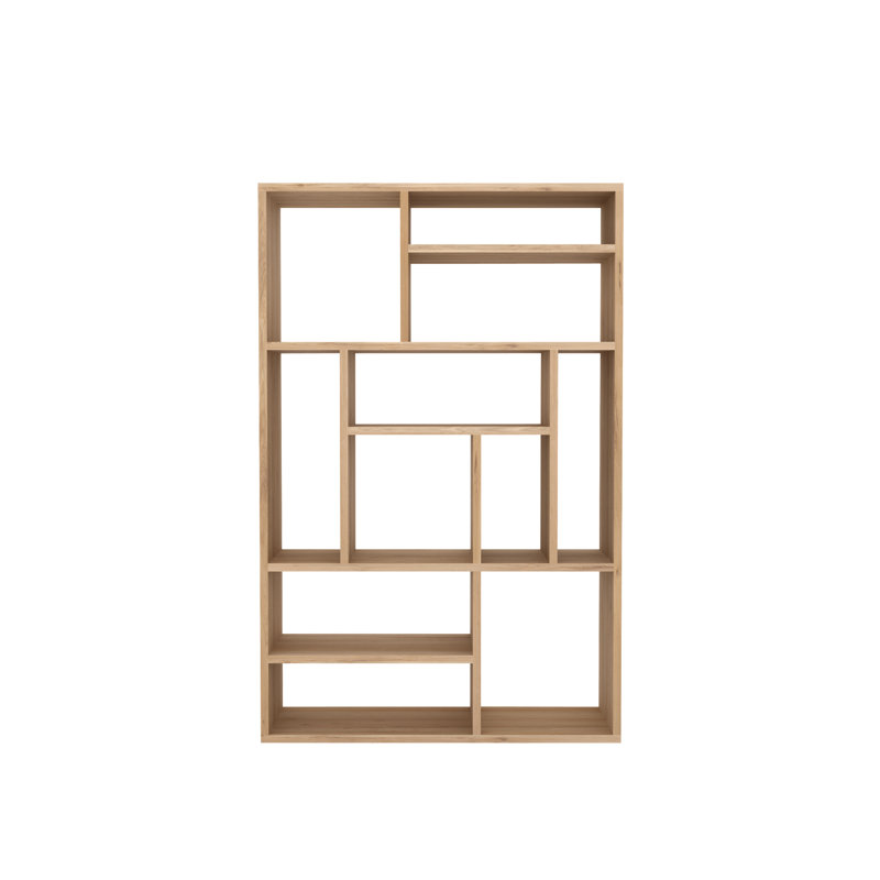 M Solid Wood Geometric Bookcase