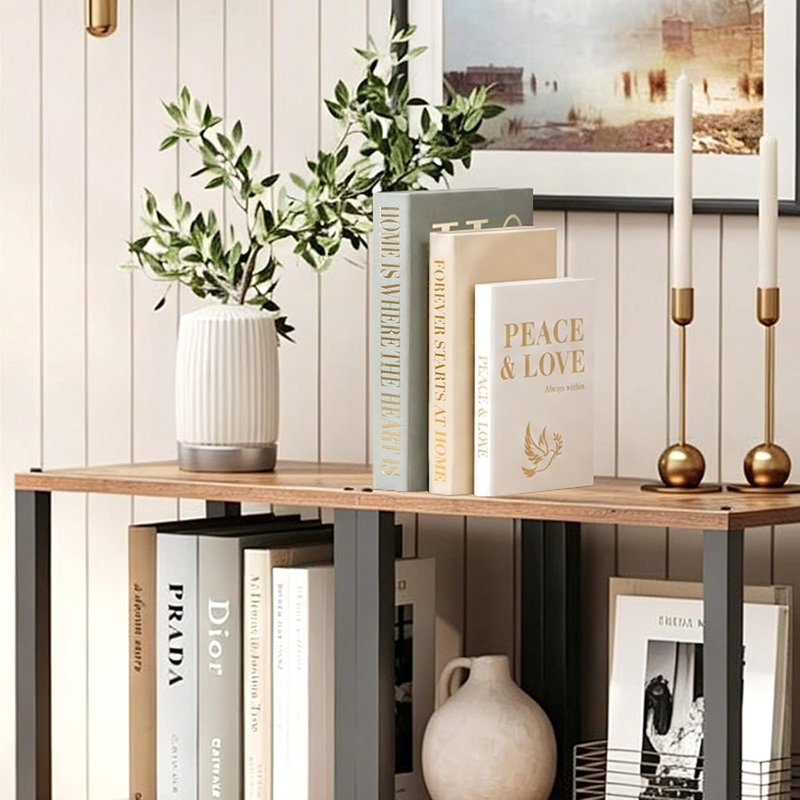 Set of 3 Decorative Books with Magnetic Linen for Home Decor