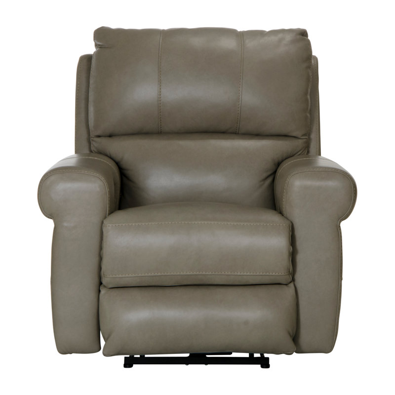 Fauteuil inclinable électrique en cuir italien Nicey, Similicuir beige