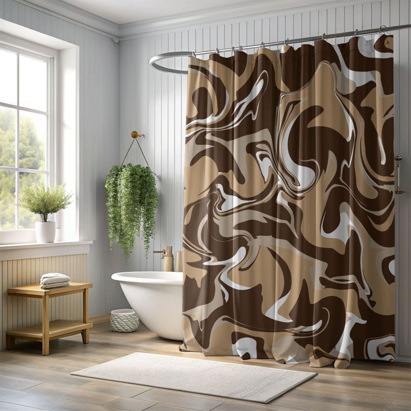 Rideau de douche Cocoa Back - Premium, H 74 po x l 71 po